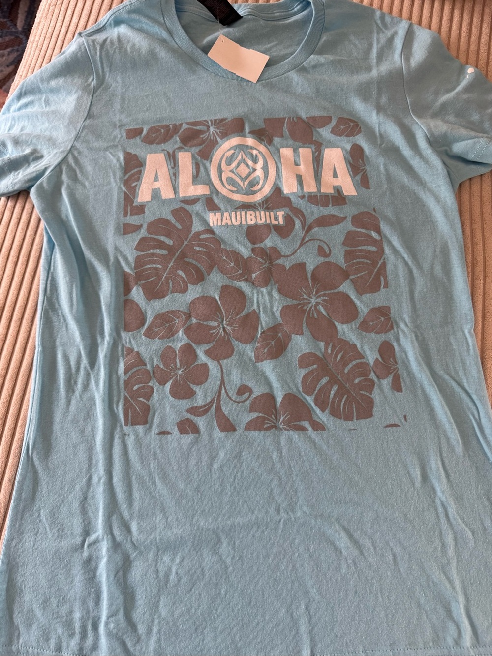 Gildan Light Blue Aloha Graphic Tee